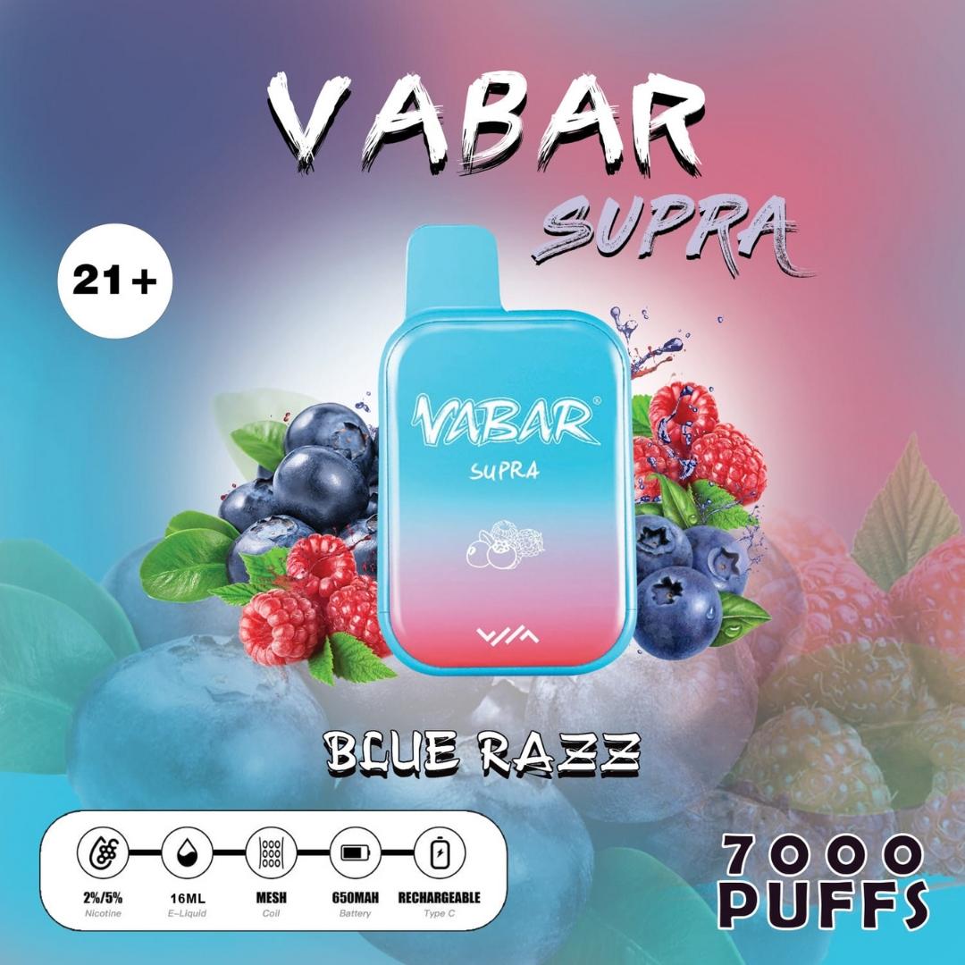 Vabar supra disposable vape 7000 - BLUE RAZZ